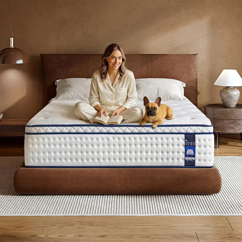 BCNUW King Hybrid Mattress, 14-Inch, Medium-Firm Support