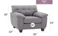 Glory Furniture Gallant Chair, Gray - G912A-C