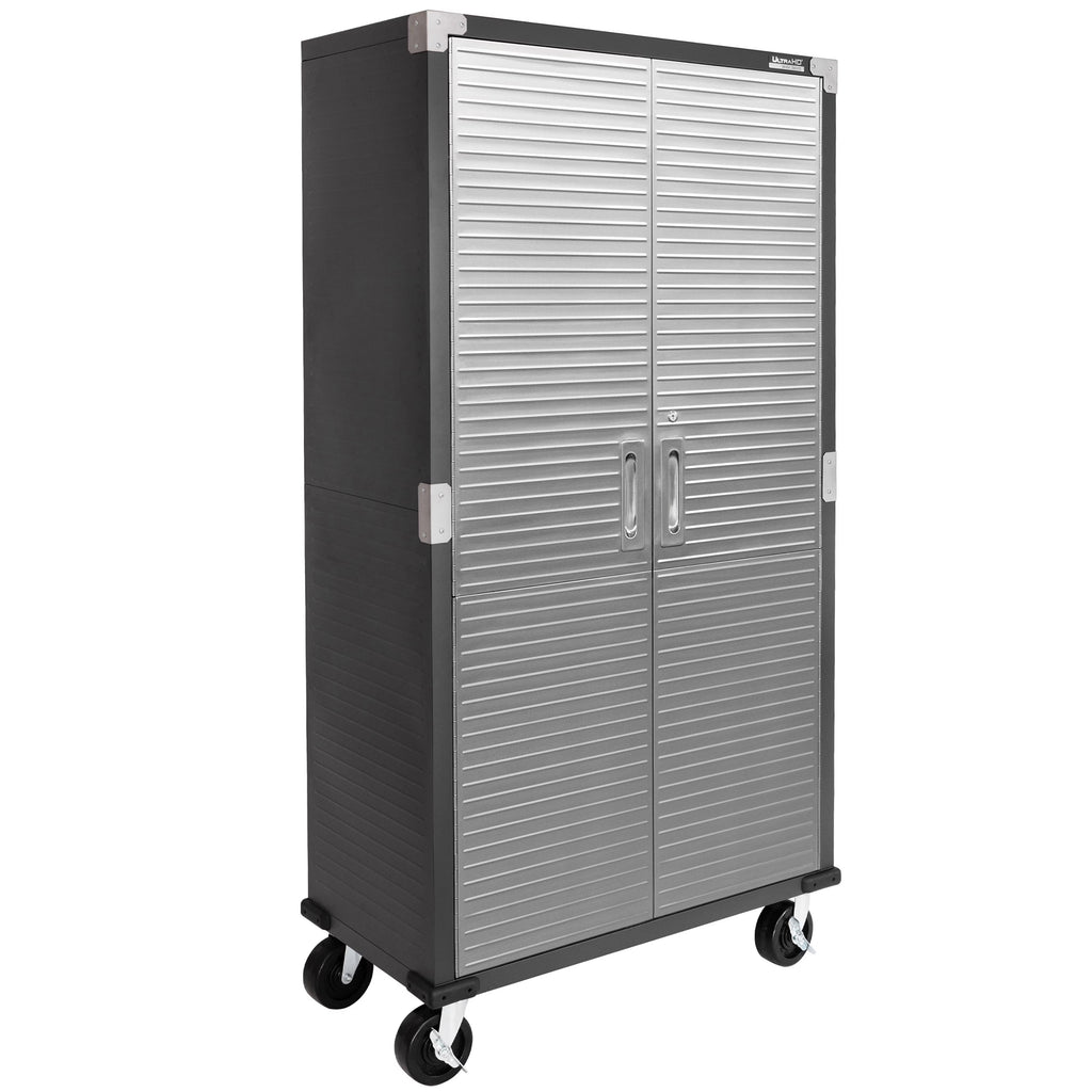 Seville Classics UltraHD Rolling Storage Cabinet, Granite, 36in W x 18in D x 72in H