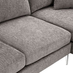 Churanty Convertible L-Shaped Sectional Sofa With Reversible Chaise Lounge, 84 Inch