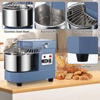 Commercial Food Mixer - 8-Quart, 450W, Dual-Arm Kneading, Stainless Steel Bowl, Safety Shield And Programmable Timer