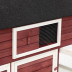 Pawhut Wooden Backyard Chicken Coop With Nesting Box And Run, 114in