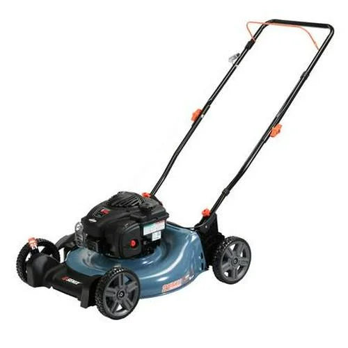 21-Inch 125 cc 4-Cycle Gas Powered Push Lawn Mower - Mulch and Side Discharge, Dual Lever Height Adjustment