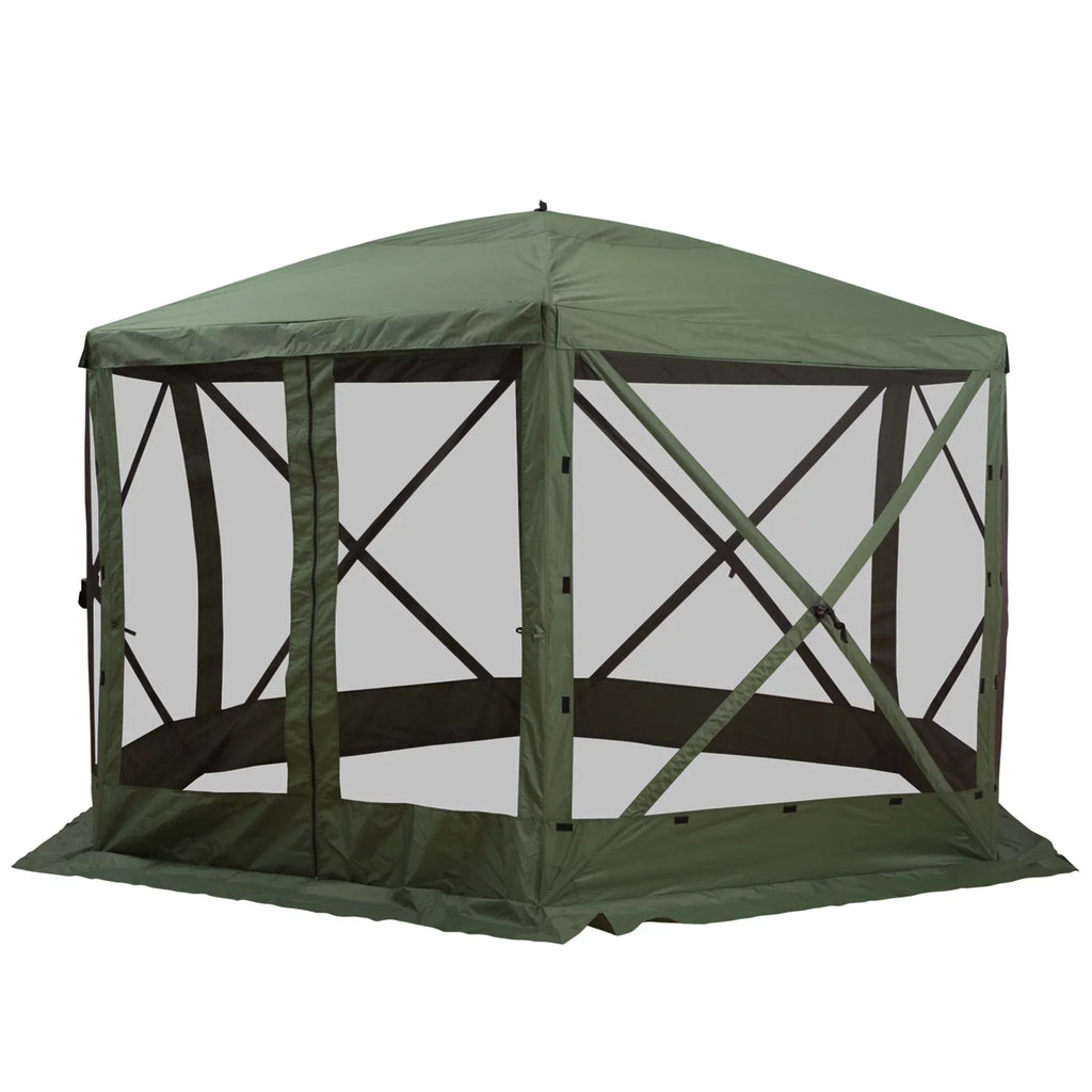 Outsunny 12' X 12' Hexagon Pop Up Screen House With Mesh Netting Walls And Carry Bag