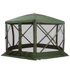 Outsunny 12' X 12' Hexagon Pop Up Screen House With Mesh Netting Walls And Carry Bag