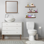 Floating Engineered Wood Wall Shelves, Set Of 3, 23.75 in x 9.25 in