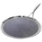 Hexclad 12 Inch Hybrid Stainless Steel Nonstick Griddle Fry Pan