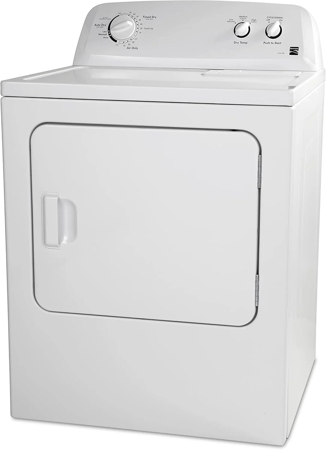 Kenmore Front Load Electric Dryer With Wrinkle Guard, 29in, 7.0 Cu. Ft., White - 62332