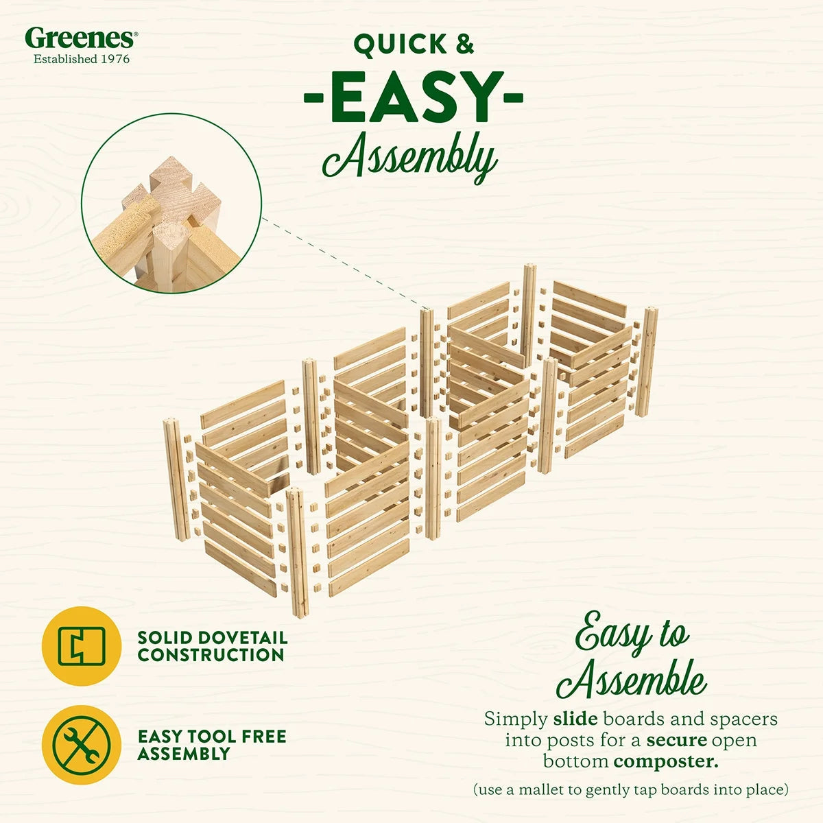 Greenes Fence Cedar Wood Composter 24 in x 24 in x 31 in, 77.3 Gal.