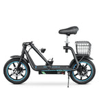 BOGIST Electric Scooter With Seat, 500W Motor, 25mph, 45km Range, 48V 13Ah, Blue - M5 Elite