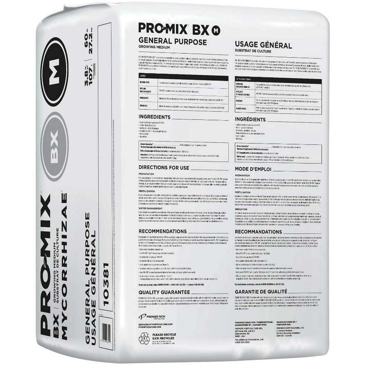 Premier Growing Medium With Mycorrhizae - Pro-Mix BX