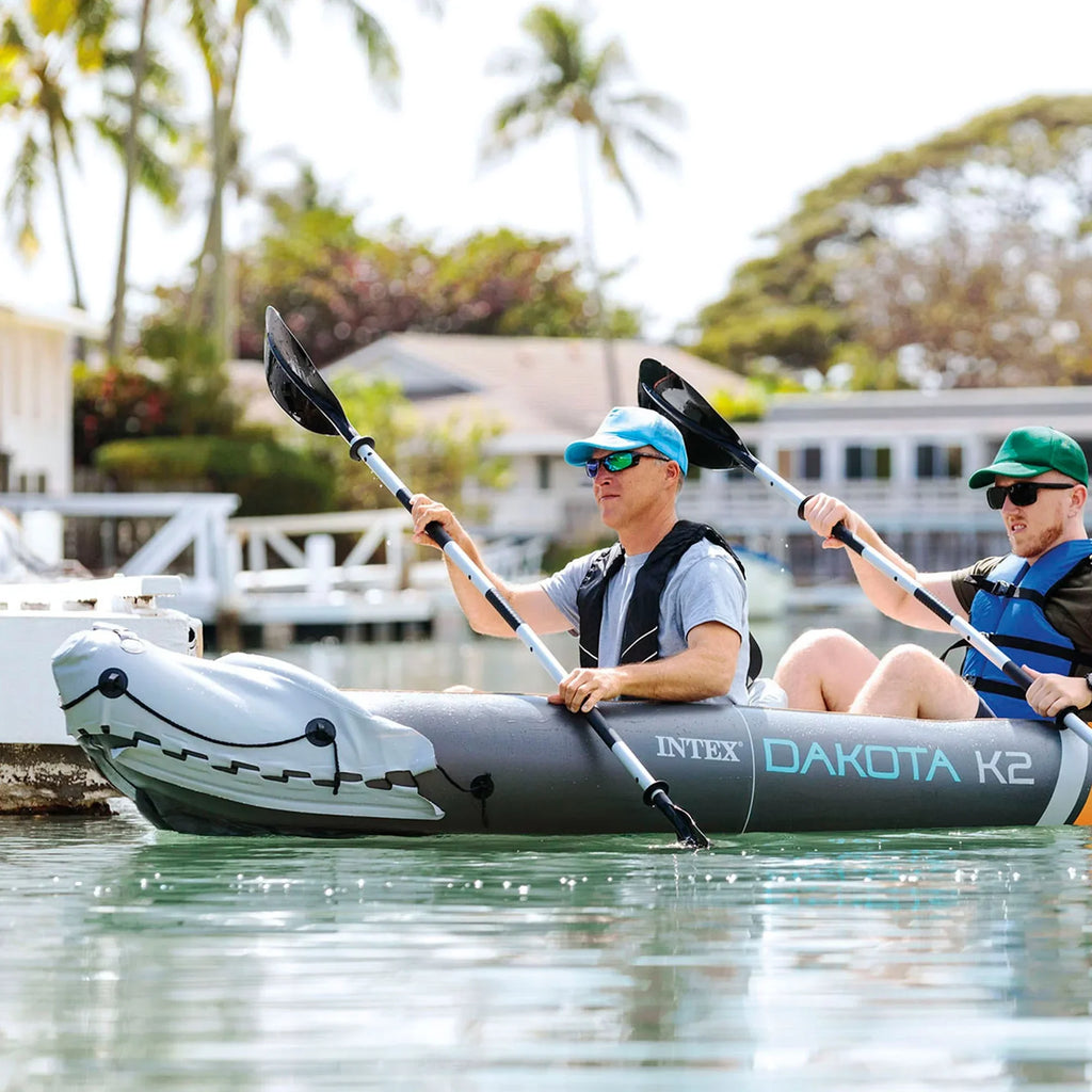 Intex Dakota K2 2-Person Vinyl Inflatable Kayak With Oars And Pump - Open Box