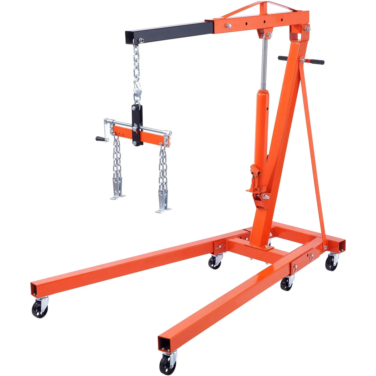 BENTISM Folding Engine Hoist With Leveler, 4400 lbs/2 ton - Heavy-Duty