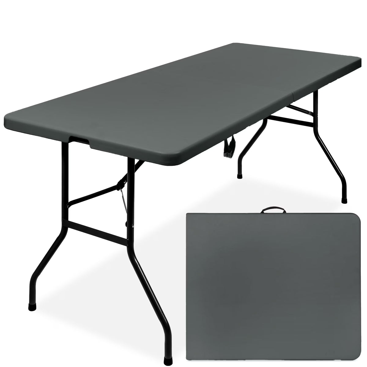 Best Choice Products 6ft Plastic Folding Table, 72in x 30in x 30in, White