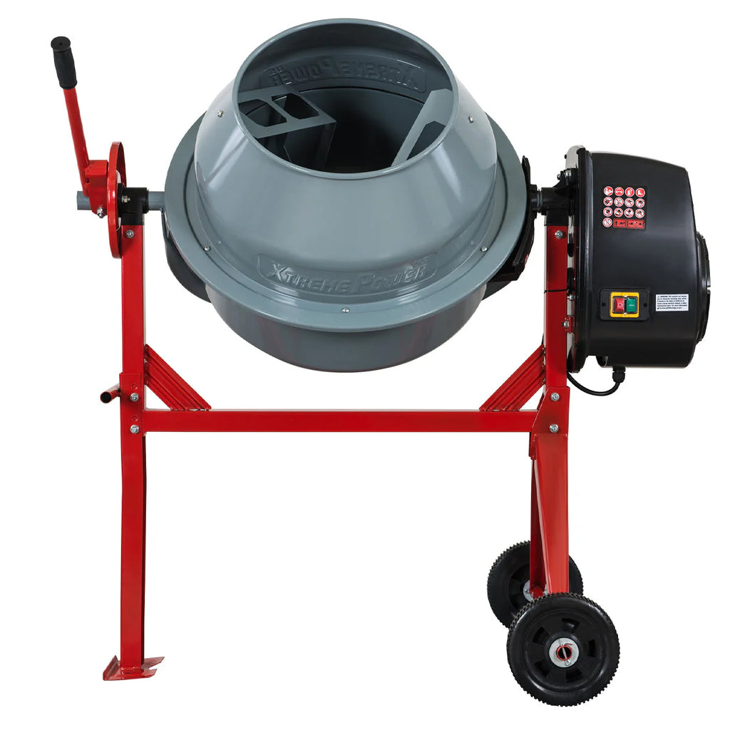 Portable Electric Cement Mixer For Concrete And Mortar - 4 Cu Ft 500W