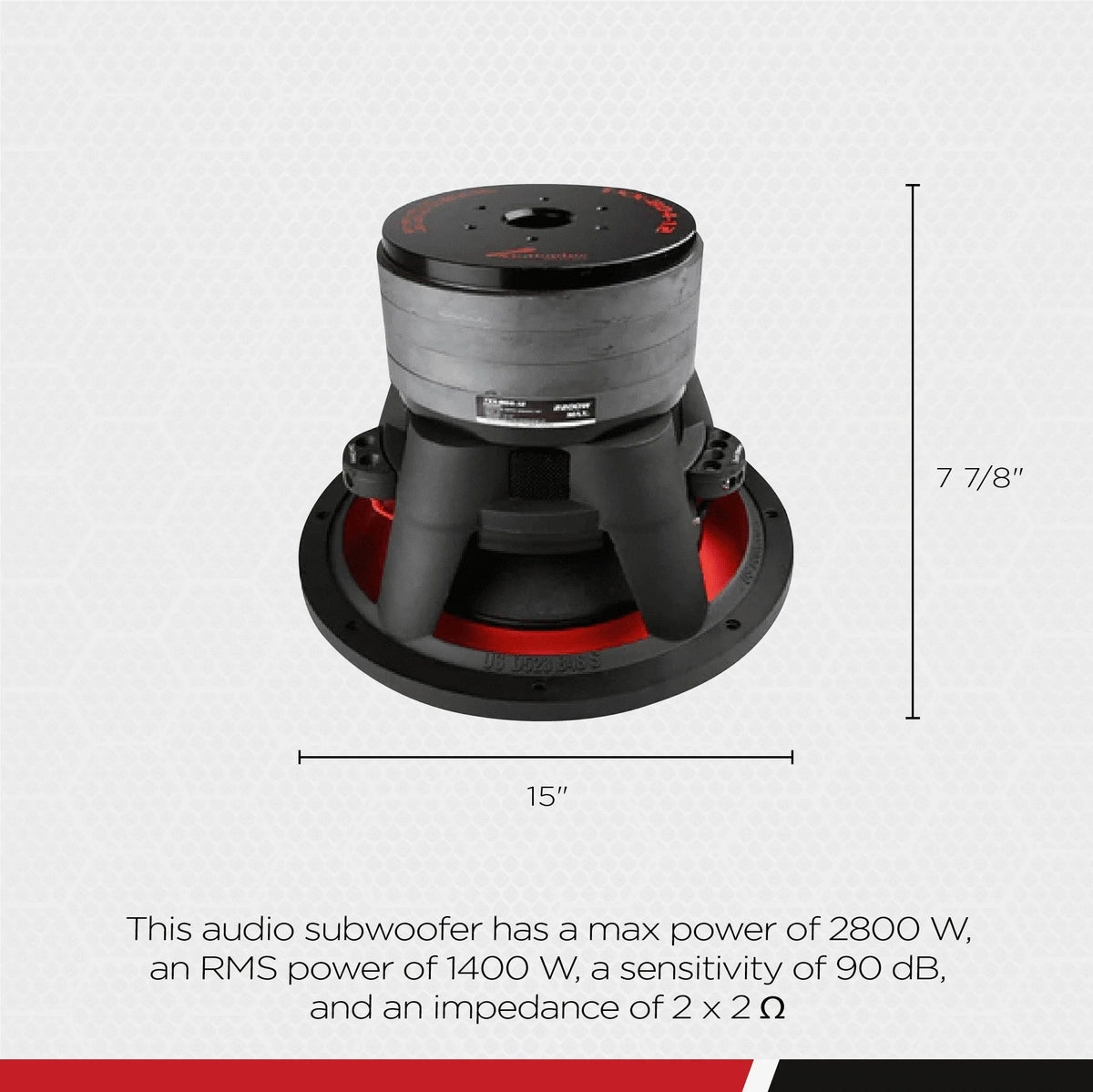 AudioPipe 15-Inch Dual 2 Ohm Car Audio Subwoofer - TXX-BDC4-15D2