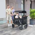Cochildor 4 Seater All-Terrain Wagon Stroller, 300 lb Capacity, Light Grey - ST4N