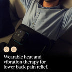 Therabody RecoveryTherm Back Hot Vibration Wrap, Black, One Size - RecoveryTherm Hot Vibration Back and Core