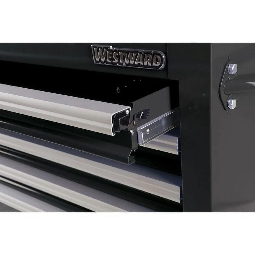 Westward Rolling Tool Cabinet, Black, 42 in x 18 15/16 in x 39 13/16 in, 13 Drawers - 32H892
