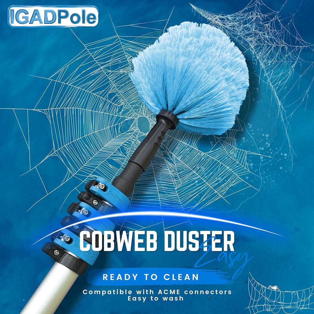 24-Foot Pole-Type Cleaning Kit, 5 To 24 Feet (7 Meters), Water-Driven Brush, 10-Inch Scraper And Soap Box