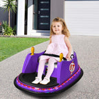 12V Toddler Battery Powered Bumper Car With Dual Joysticks And 360 Degree Spin