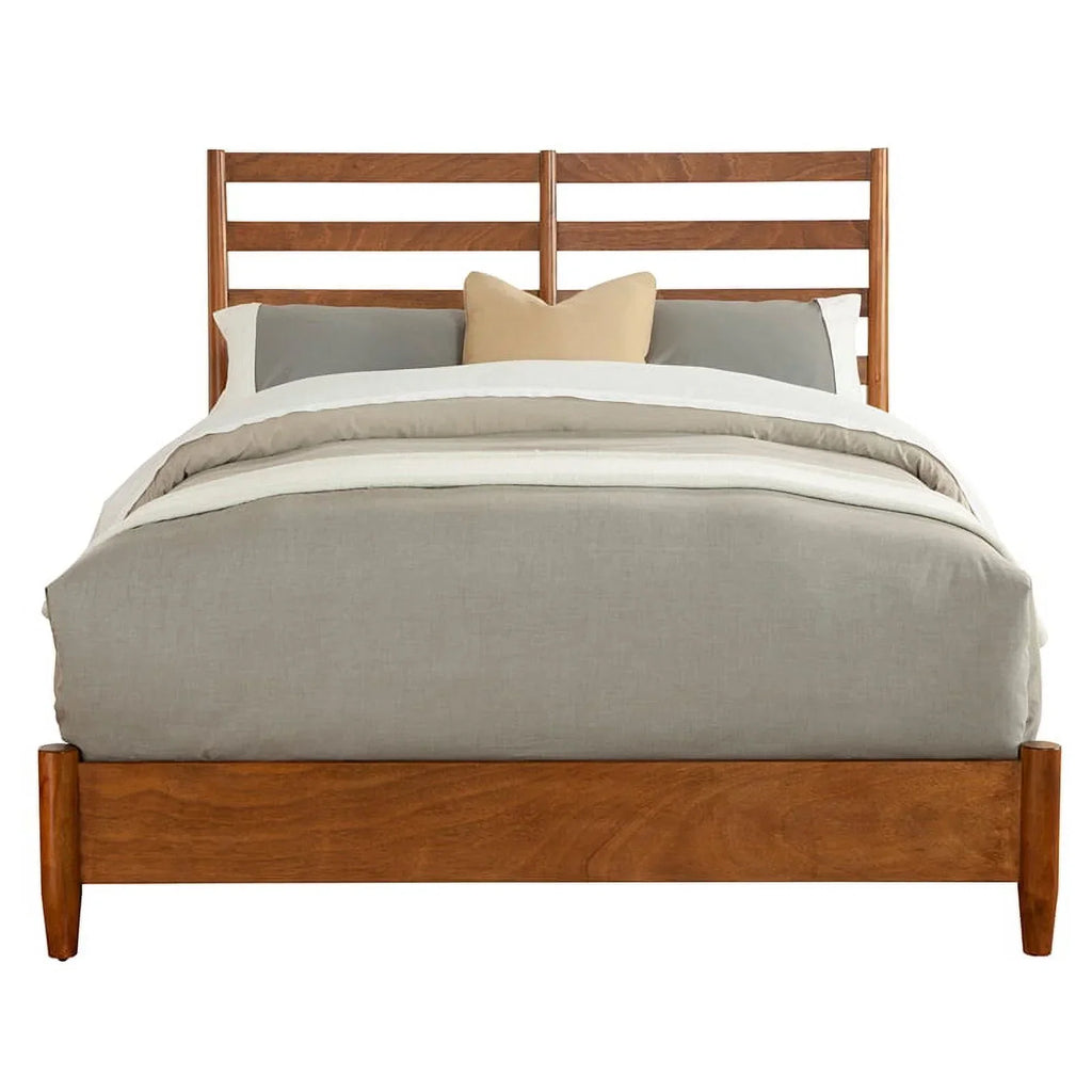 Home Square 4-Piece Set With Small TV Console, Full Wood Bed And Large Nightstand
