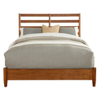 Home Square 4-Piece Set With Small TV Console, Full Wood Bed And Large Nightstand