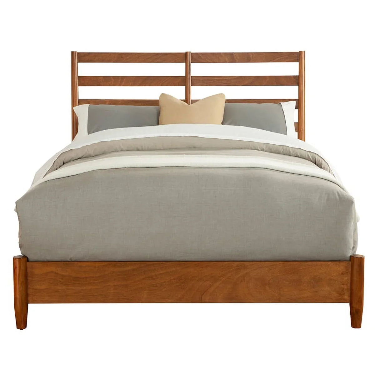 Home Square 4-Piece Set With Small TV Console, Full Wood Bed And Large Nightstand
