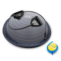 Nice C Half Balance Ball Trainer With Resistance Bands, Foot Pump, 23 inch x 8 inch - Grey