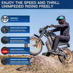 COSWHEEL GT20 Electric Dirt Bike, 1500W Motor, 48V/25Ah Removable Battery, 20in x 4.0in Fat Tires - GT20