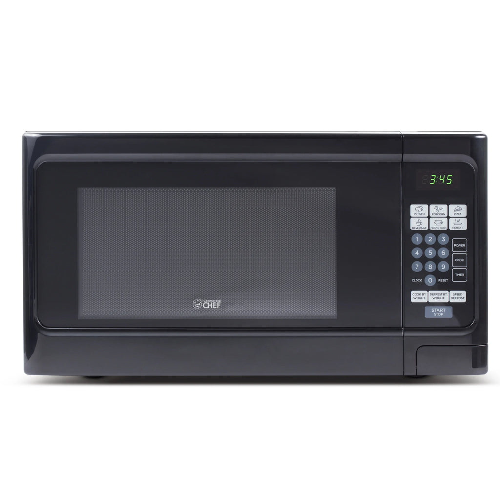 Commercial Chef Countertop Microwave Oven 1.1 Cu. Ft., Black - 1000 Watt