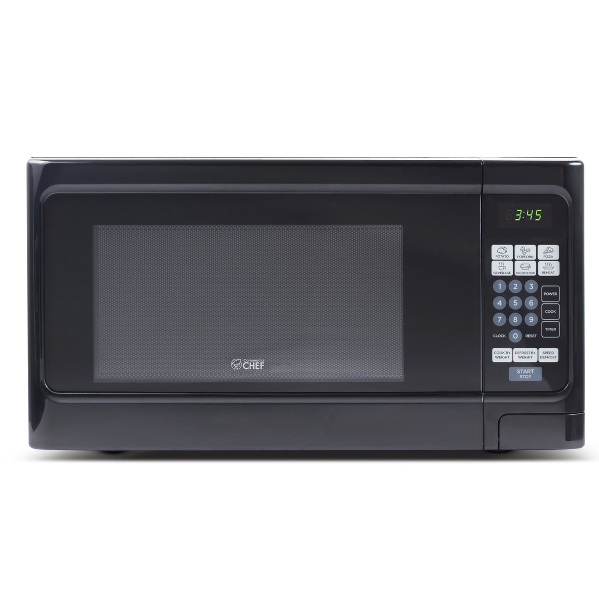Commercial Chef Countertop Microwave Oven 1.1 Cu. Ft., Black - 1000 Watt