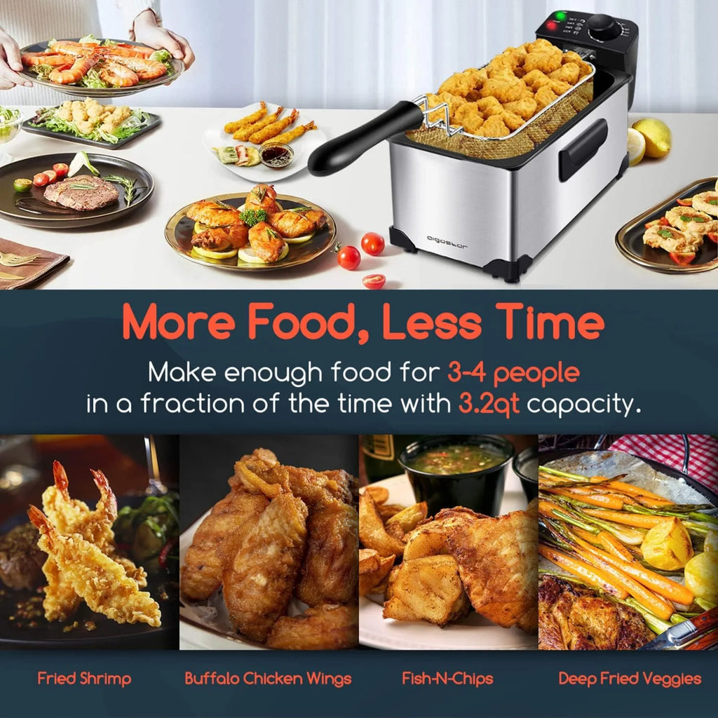 Ushas Electric Deep Fryer With Basket, 3 Liters, 1650W