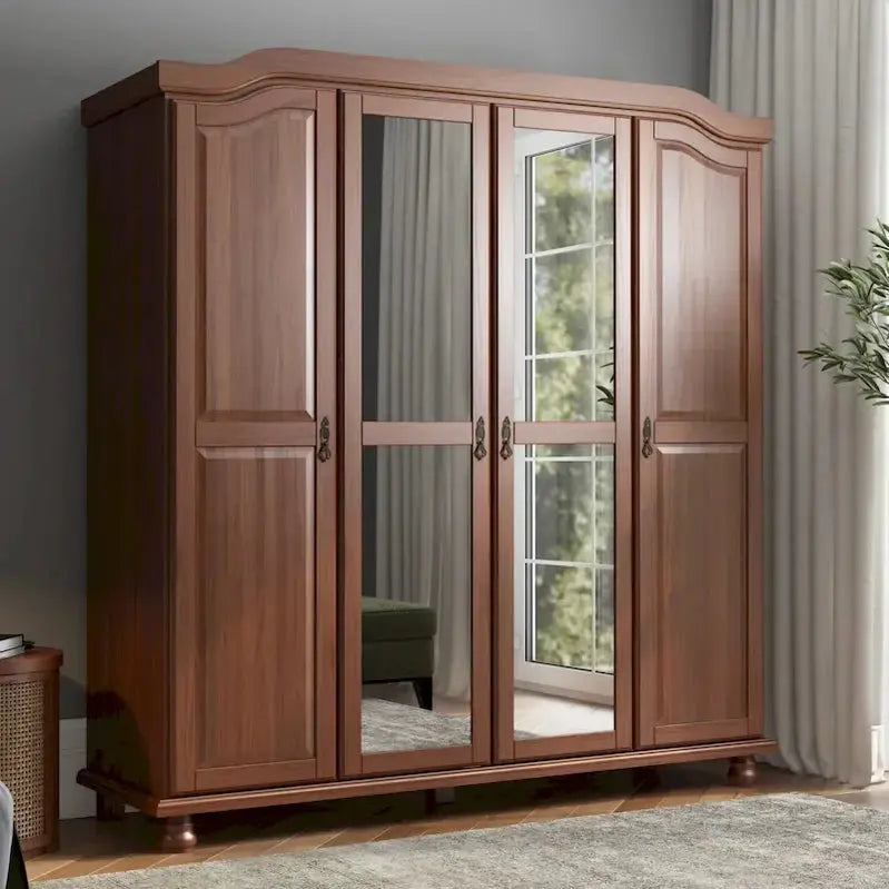 Palace Imports 4-Door Solid Wood Wardrobe Armoire, 72.25w - Kyle