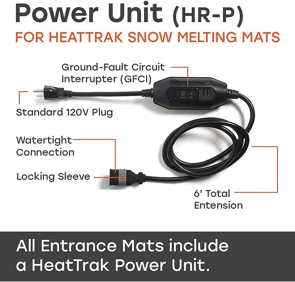 HeatTrak Heated Snow Melting Entrance Mat 24in x 36in