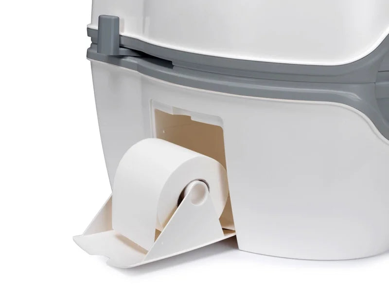Thetford Porta Potti Portable Battery Powered Flush Travel Toilet, White - 565E