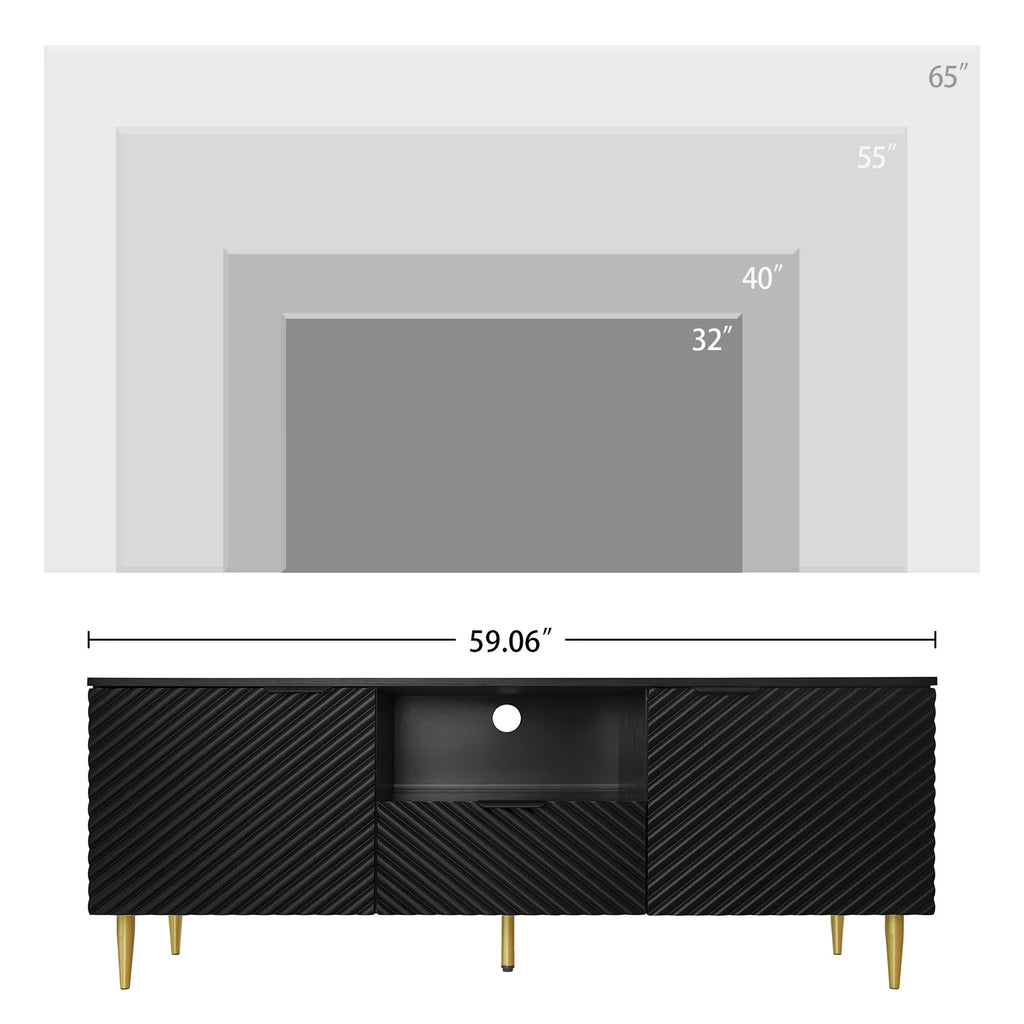 GeeHome TV Stand With Solid Iron Feet
