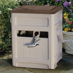 Suncast Smart Trak Hideaway Outdoor Garden Hose Reel With Storage Bin, Taupe - 225'