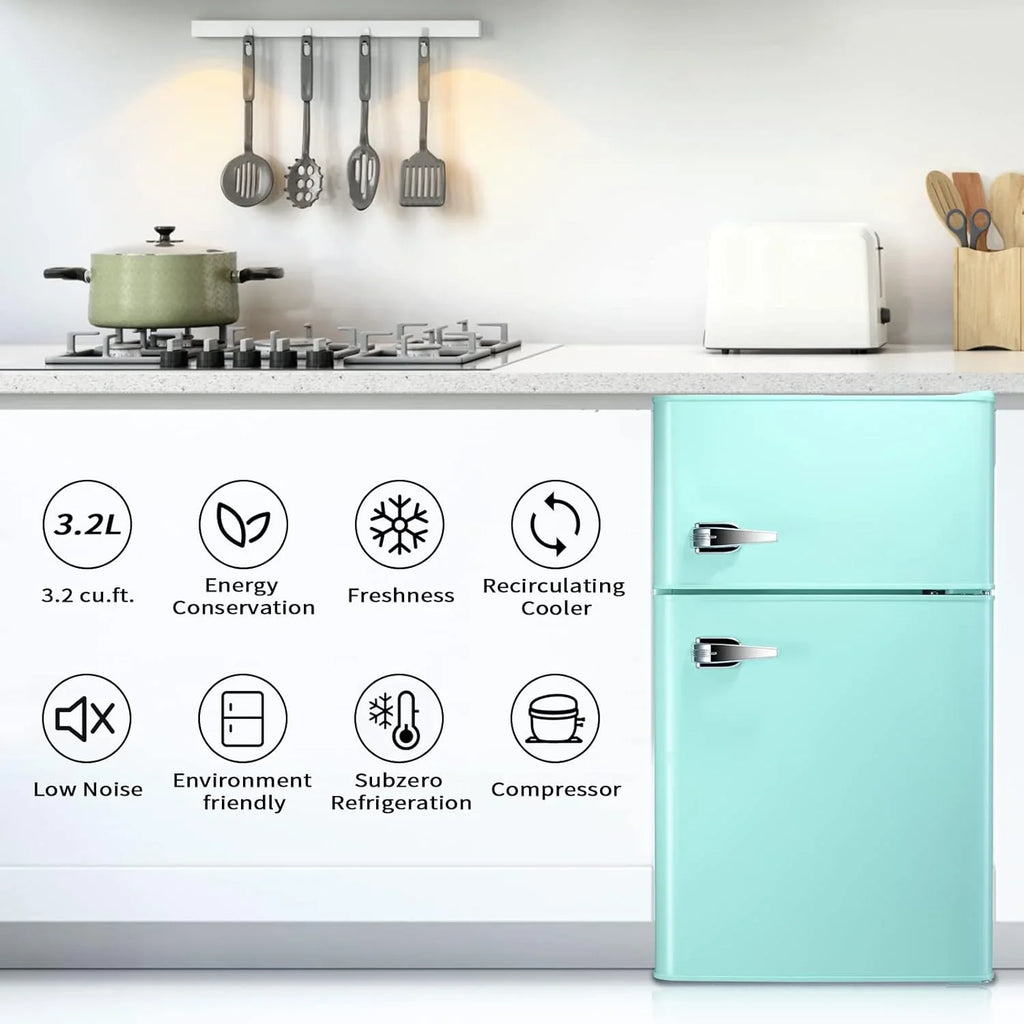 Antarctic Star Compact Mini Refrigerator 3.2 cu ft, Green - F90GR