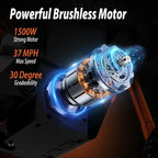 Tuttio Electric Dirt Bike 2000W 48V 21Ah 37 MPH Full Suspension 12 in And 14 in Tires - Soleil01