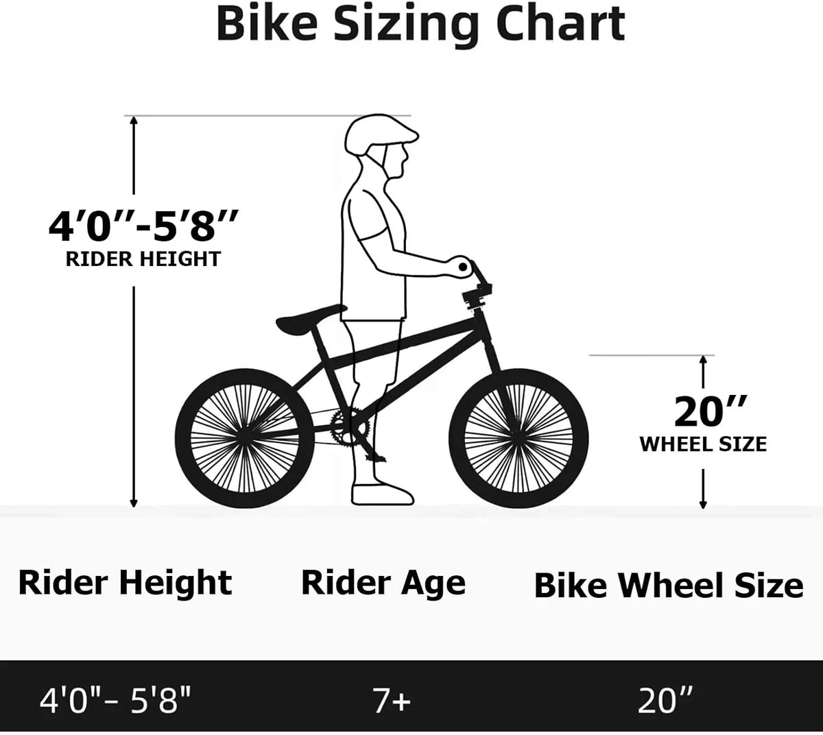 WEIZE Freestyle BMX Bike 20 Inch With 360 Degree Rotor