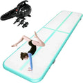 Inflatable Gymnastics Tumble Track Air Mat, 10FT/13FT/16FT, 4 Inches Thick - With Electric Air Pump