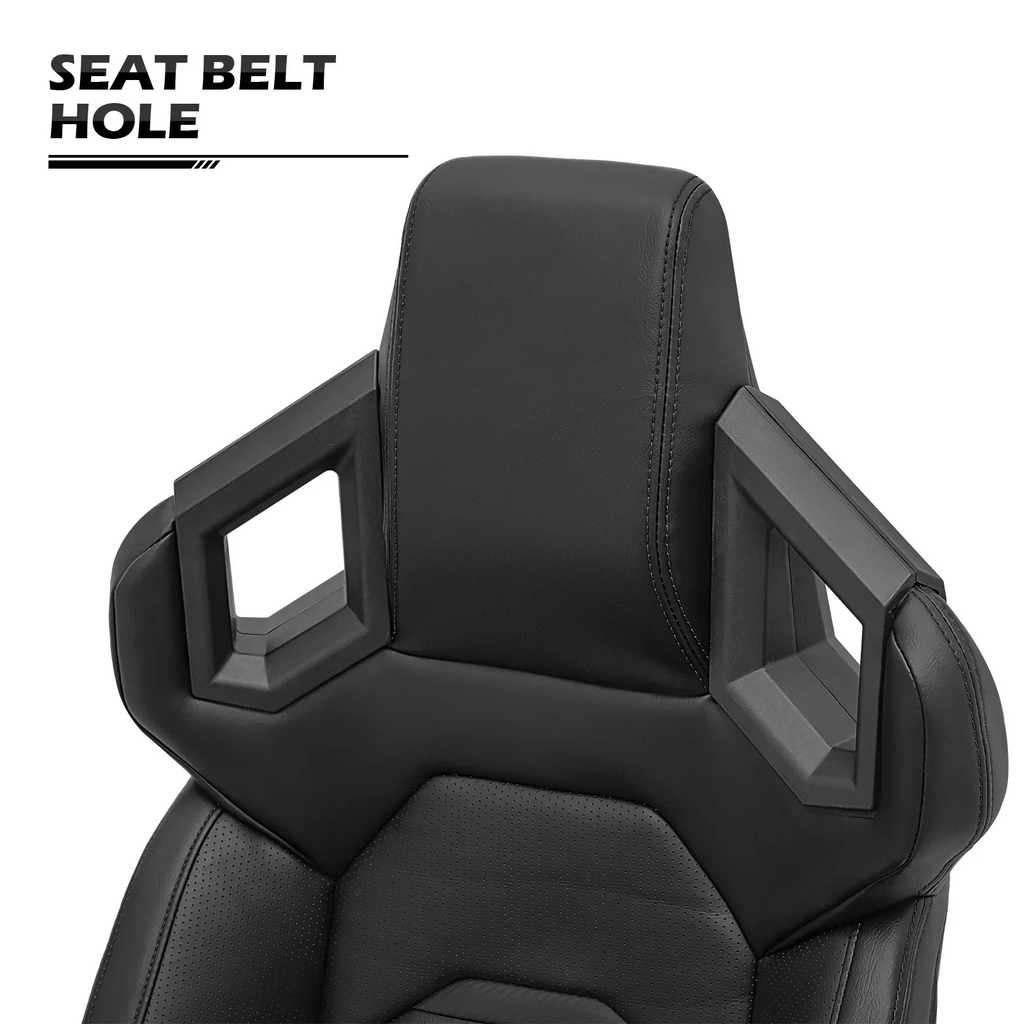 MoNiBloom Racing Simulator Game Seat, Black, 21.0 x 20.5 x 38.0 in, 330lbs, 80-180 Degree Backrest