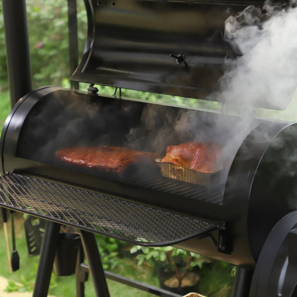 941 Sq. In. Charcoal Grill With Offset Smoker - Black