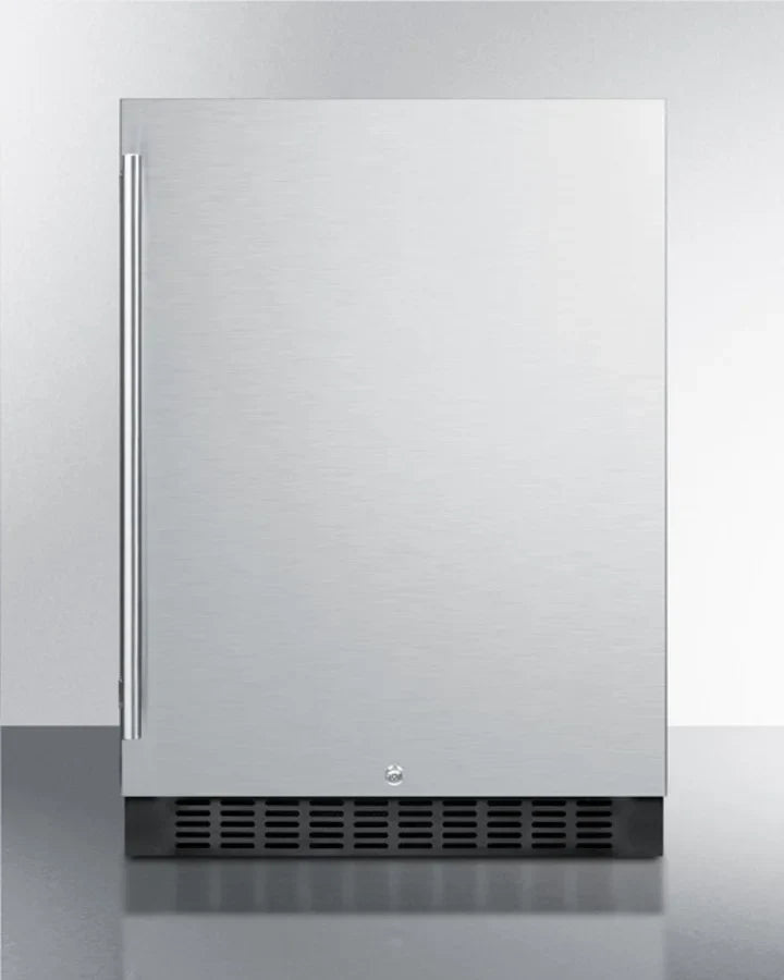 24in Wide Built-In All-Refrigerator With Stainless Steel Cabinet