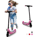iRerts Kids Electric Scooter 12V 45W With Front Light, Rear Brake And Colorful Deck Light - Pink