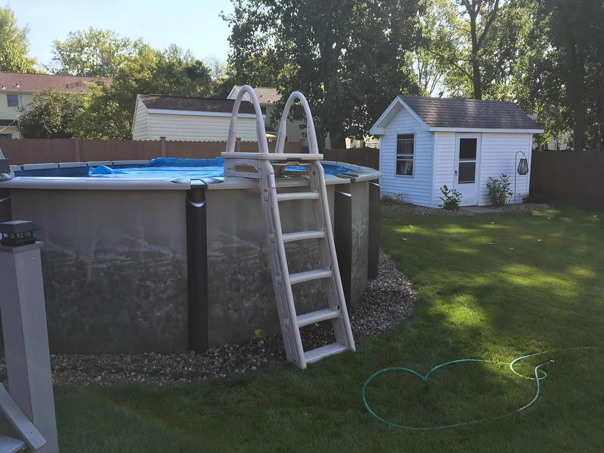 Confer Plastics Above Ground Pool Roll-Guard Safety Ladder, Adjustable - 7200