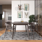 Novogratz Poolside Felix Stacking Dining Chairs, Indoor/Outdoor, 4-Pack, Charcoal
