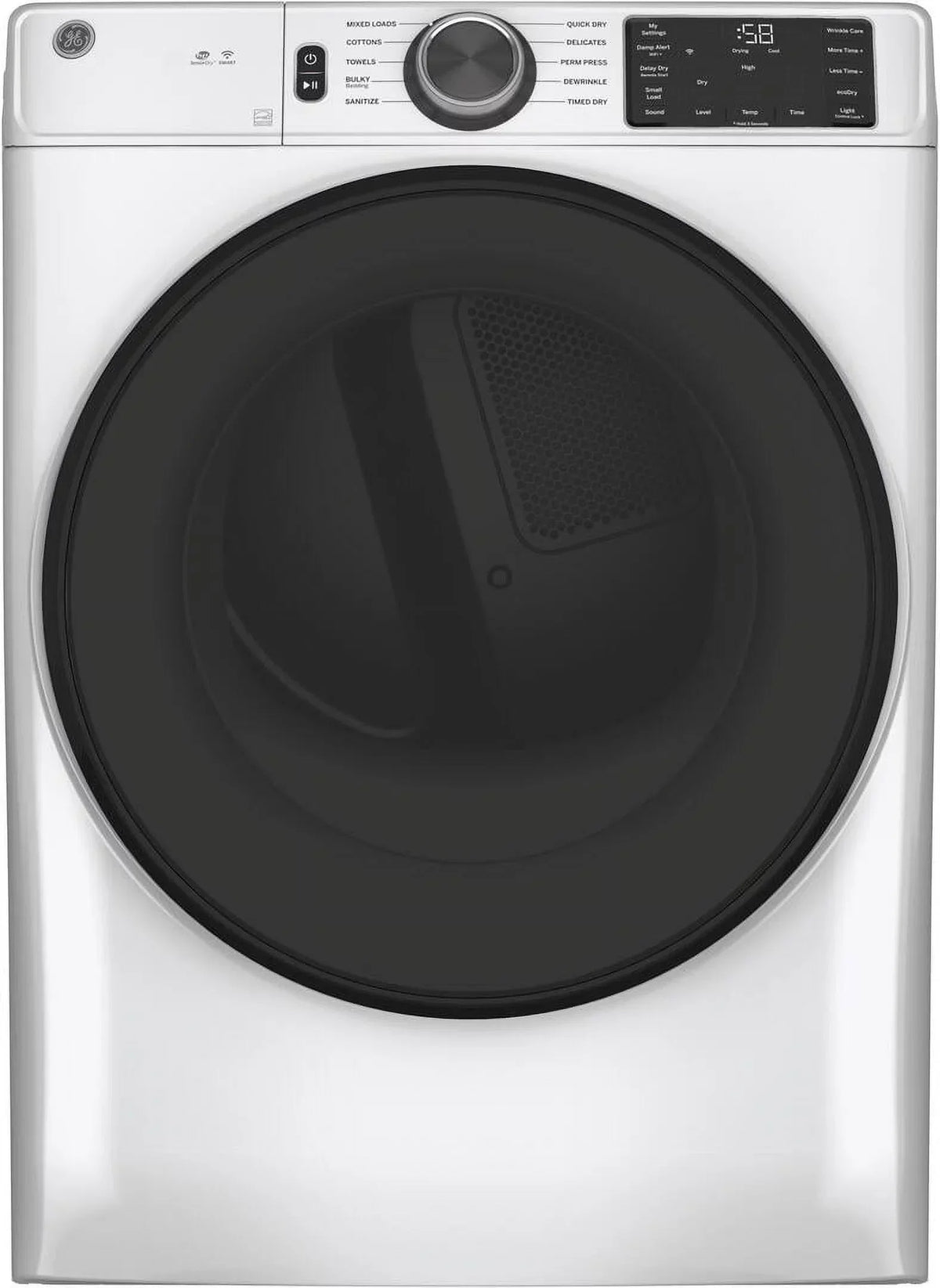 GE Smart Electric Dryer, 7.8 cu. ft. Capacity With Sanitize Cycle - Long Vent