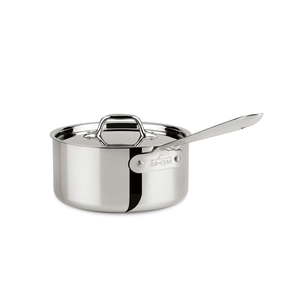 All-Clad D3 Stainless 3-Ply Bonded 3 Quart Saucepan With Lid